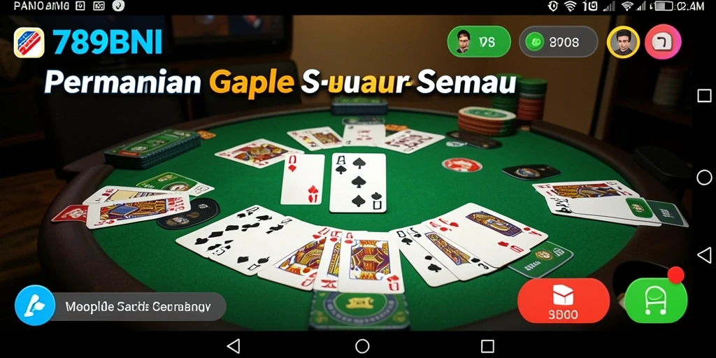 Screenshot gameplay 789BNI yang menampilkan keseruan bermain Gaple.