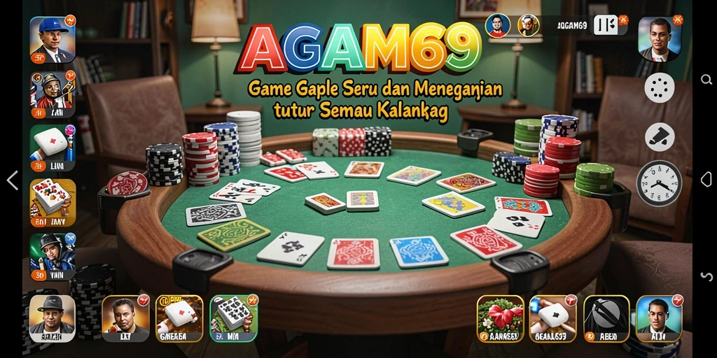 Screenshot gameplay AGAM69 menampilkan suasana seru bermain Gaple.