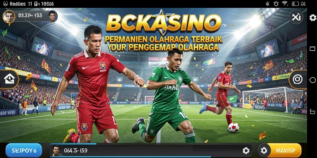 Tampilan screenshot BCKASINO menampilkan keseruan permainan olahraga.