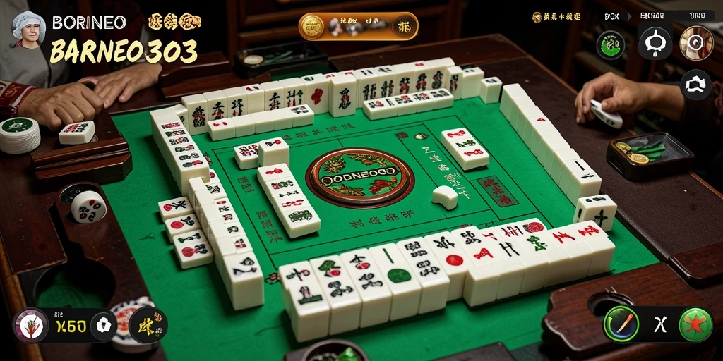 Tampilan gameplay seru dalam game Mahjong BORNEO303.