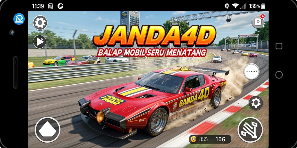 Tampilan gameplay Racing yang seru dan mendebarkan.