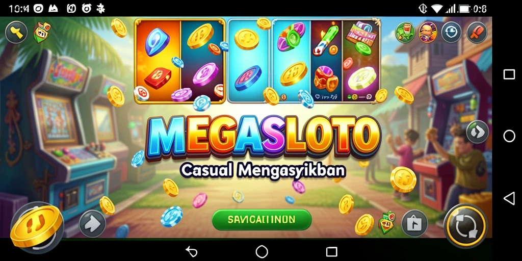 Tangkapan layar dari gameplay menarik MEGASLOTO.