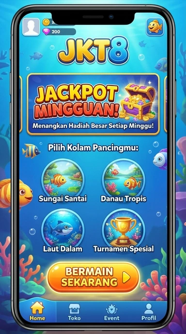 Tampilan antarmuka utama aplikasi jkt8.